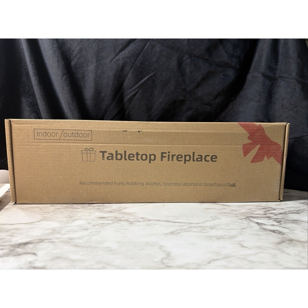 NIB~ INDOOR/OUTDOOR FIREPIT BIO-ETHANOL FUEL ~ 10D x 36W x 8H (2877)โ